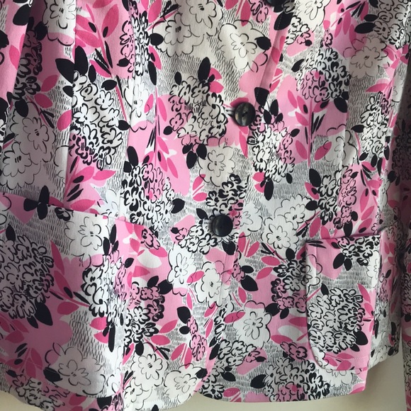 Pendleton Pink Black Floral Cotton blend Blazer - Picture 6 of 12